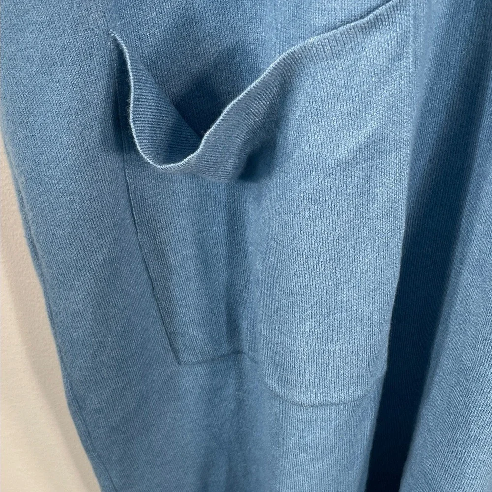 Maeve Anthropologie Blue Sleeveless Sweater Dress Patch Pocket Knit 3X Plus Size